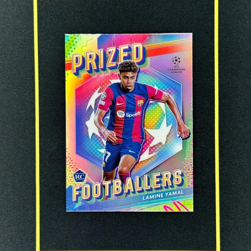 Lamine Yamal 2023-24 Topps Finest Prized Footballers PF-8 RC Rookie Card