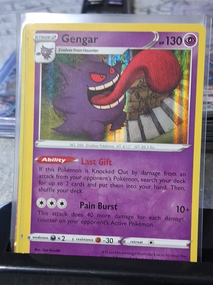 Nintendo Gengar Sword & Shield Holo Rare Stage 2 130 HP English 2021