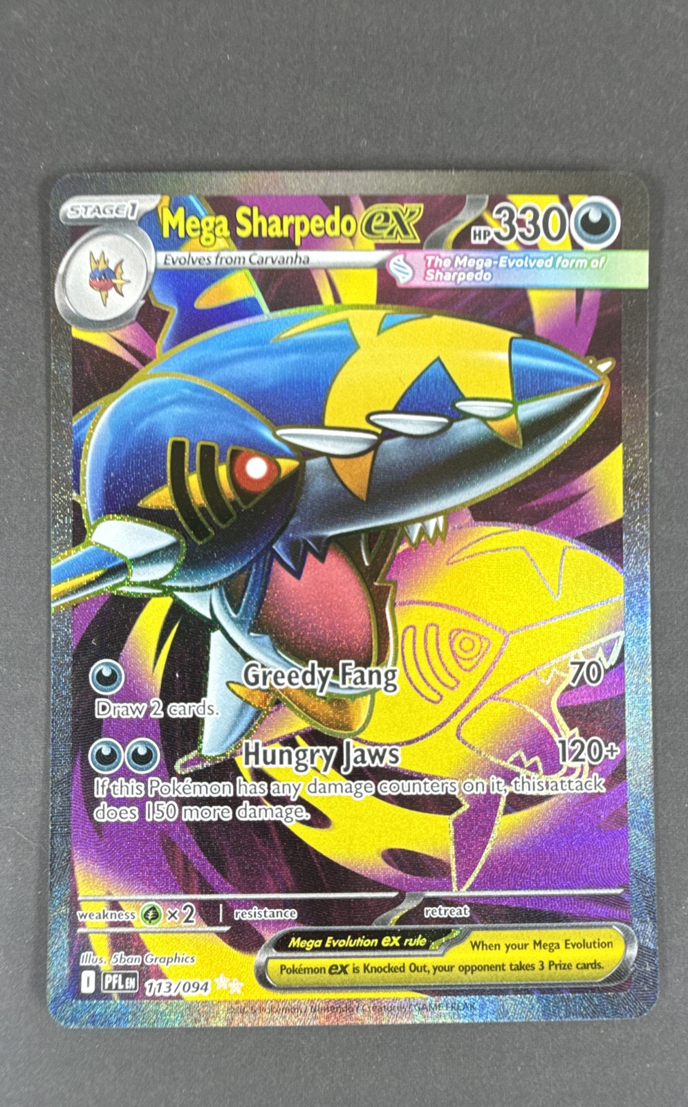 Mega Sharpedo ex 113/094 Me02: Fiamme Fantastiche Holo