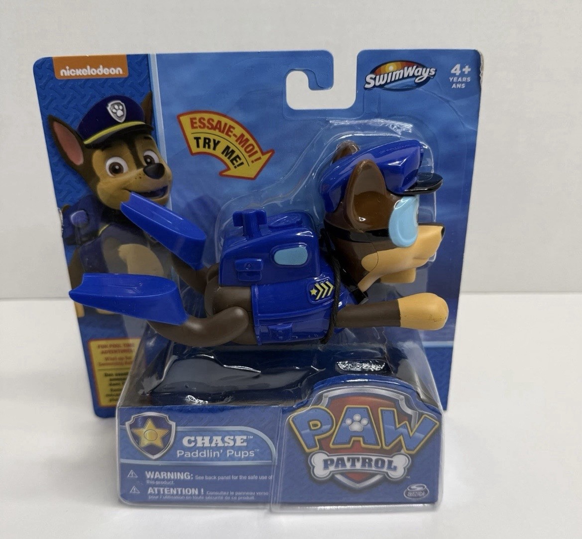 PAW Patrol Chase Paddlin’ Pups Giocattolo da Nuoto Piscina Bagno (4+ Anni)