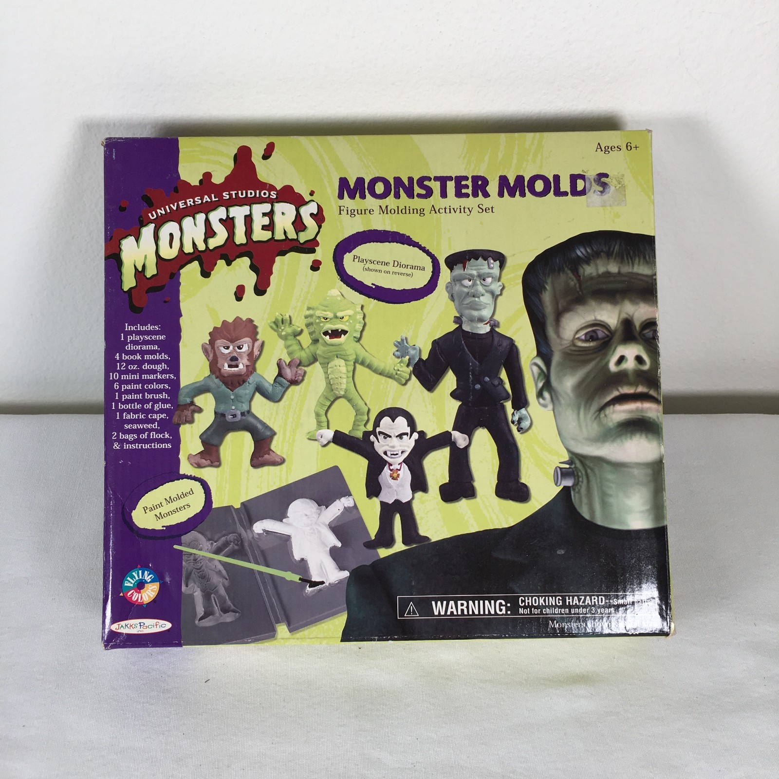 Universal Studios Monsters 2003 set attività stampaggio figure Jakks Pacific inutilizzato