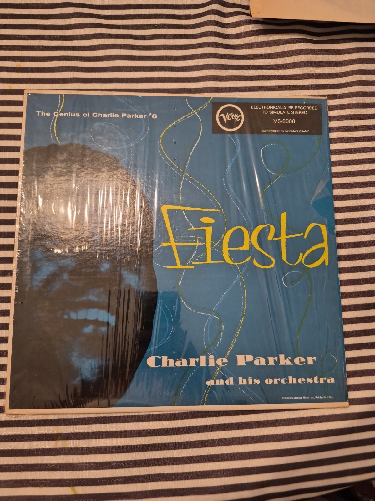 CHARLIE PARKER Fiesta LP VERVE V6-8008 US Stereo JAZZ Roach Haynes Shrink EX