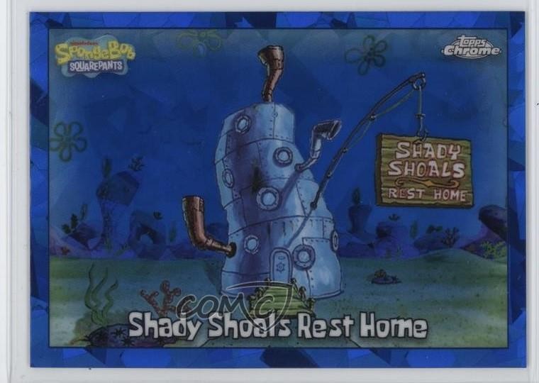 2025 Topps Chrome Sapphire Spongebob 25th Shady Shoals Rest Home #164 15wb