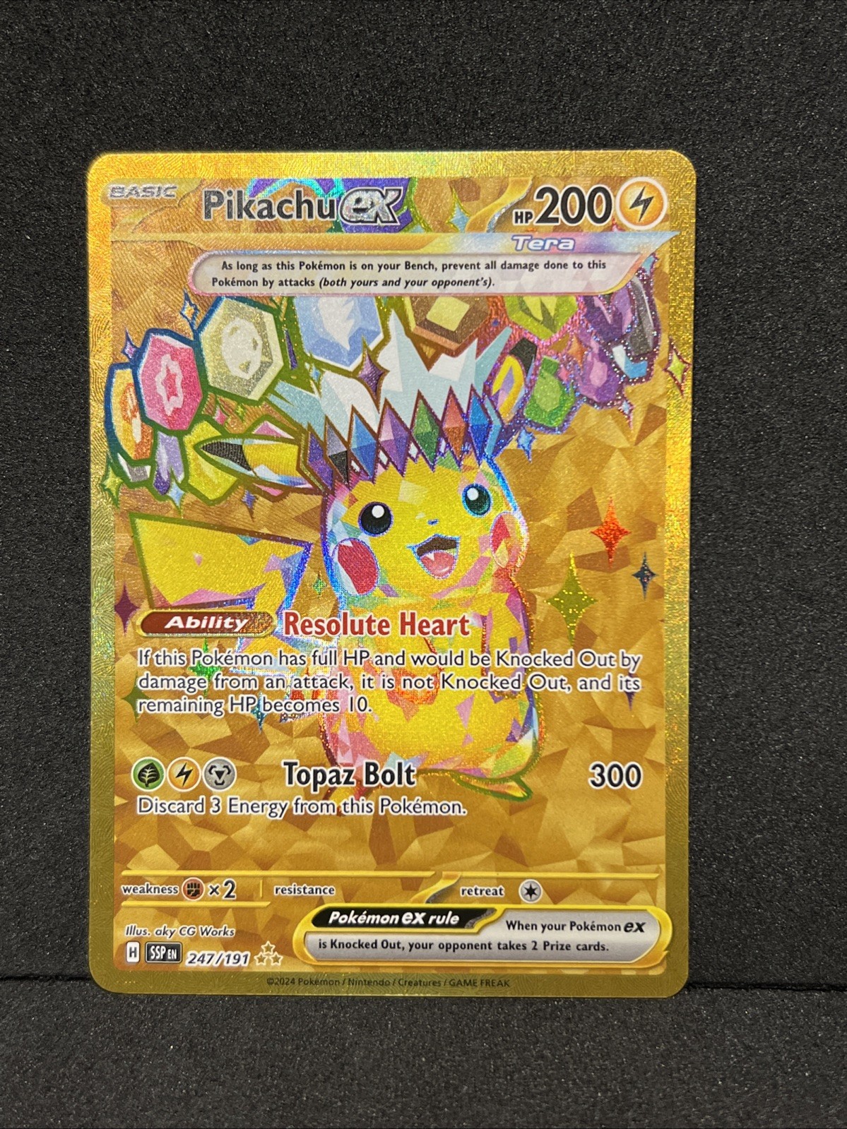Pikachu ex 247/191 Scarlet & Violet: Surging Sparks Hyper Rare