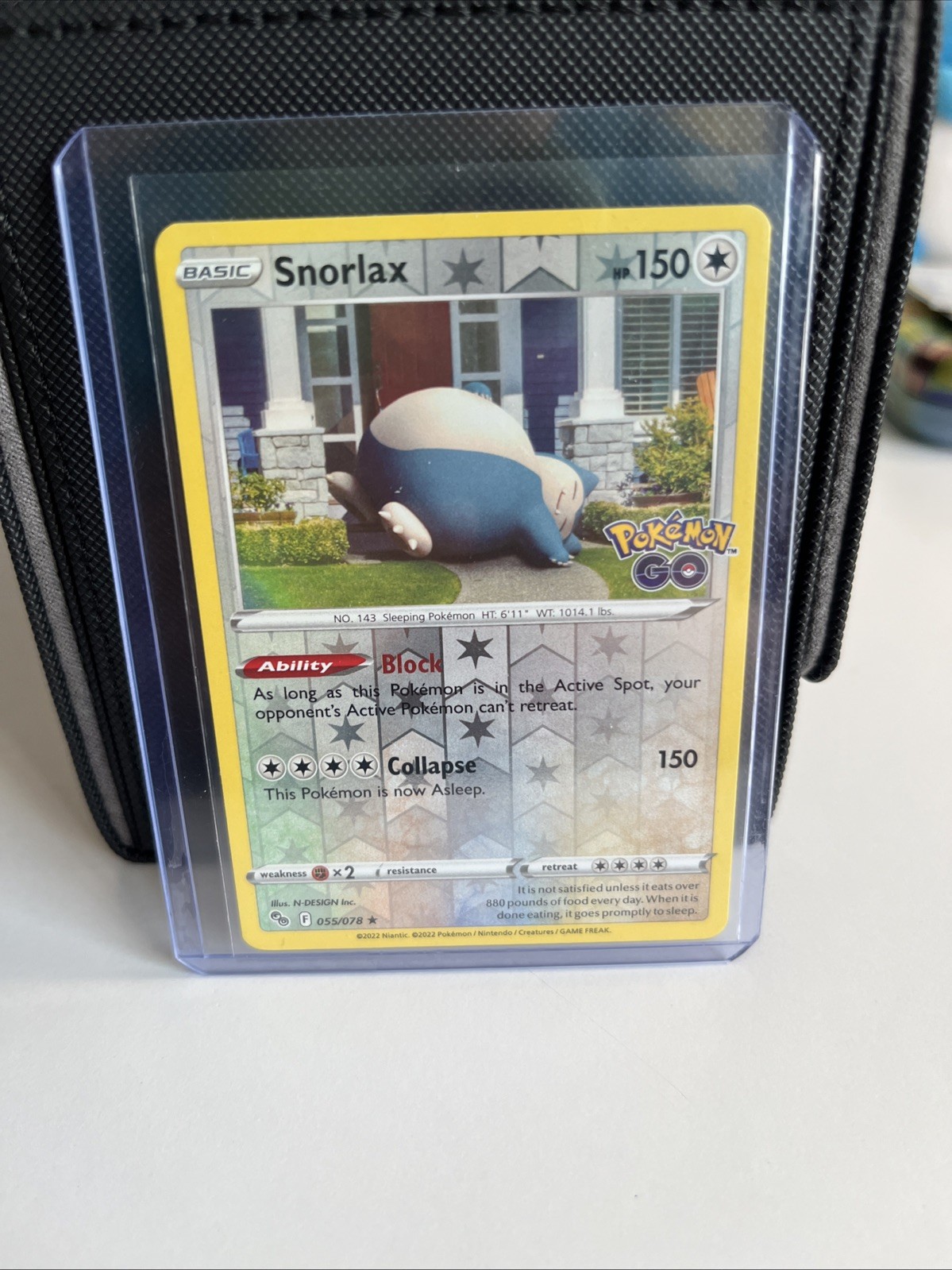 Snorlax REVERSE HOLO 055/078 Pokemon GO TCG Card Near Mint NM