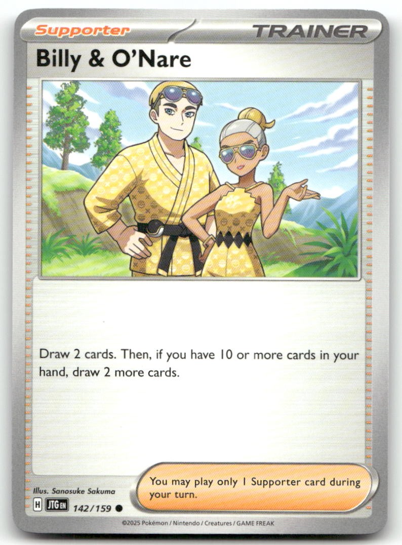 Pokemon Billy & O'Nare 142/159 Viaggio Comune Insieme Quasi Nuovo