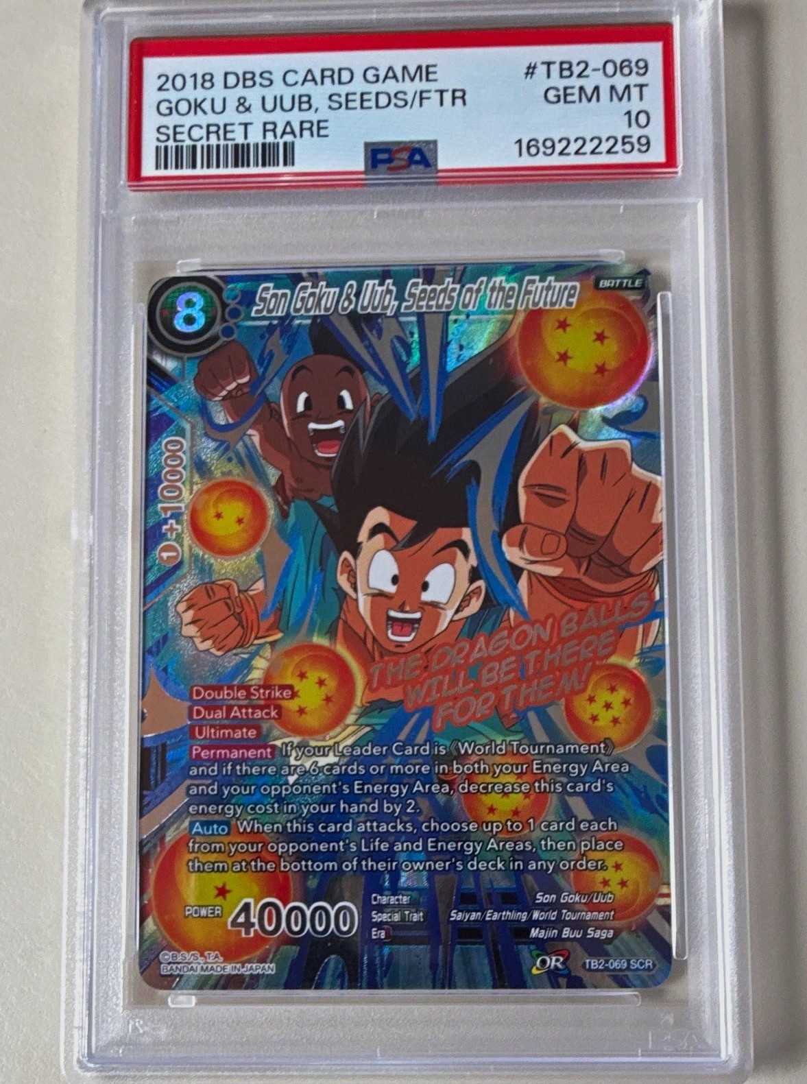 Bandai Son Goku & Uub Seeds of the Future TB2-069 SCR Regular English