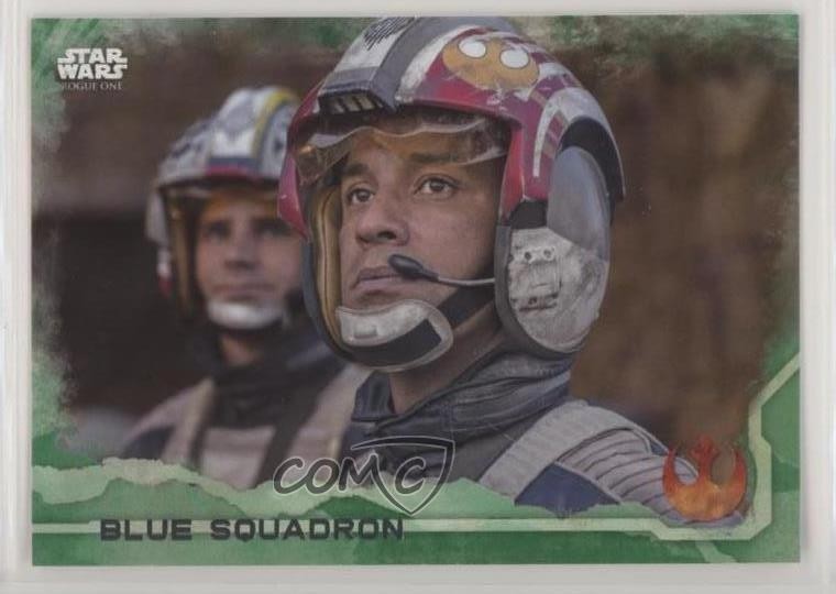 2016 Topps Star Wars: Rogue One Series 1 Green Squad Blue Squadron #37 qo6