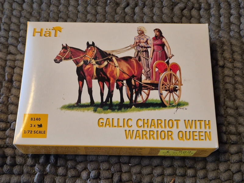 Petits soldats, Gallic charriot with warrior queen, Hat miniatures