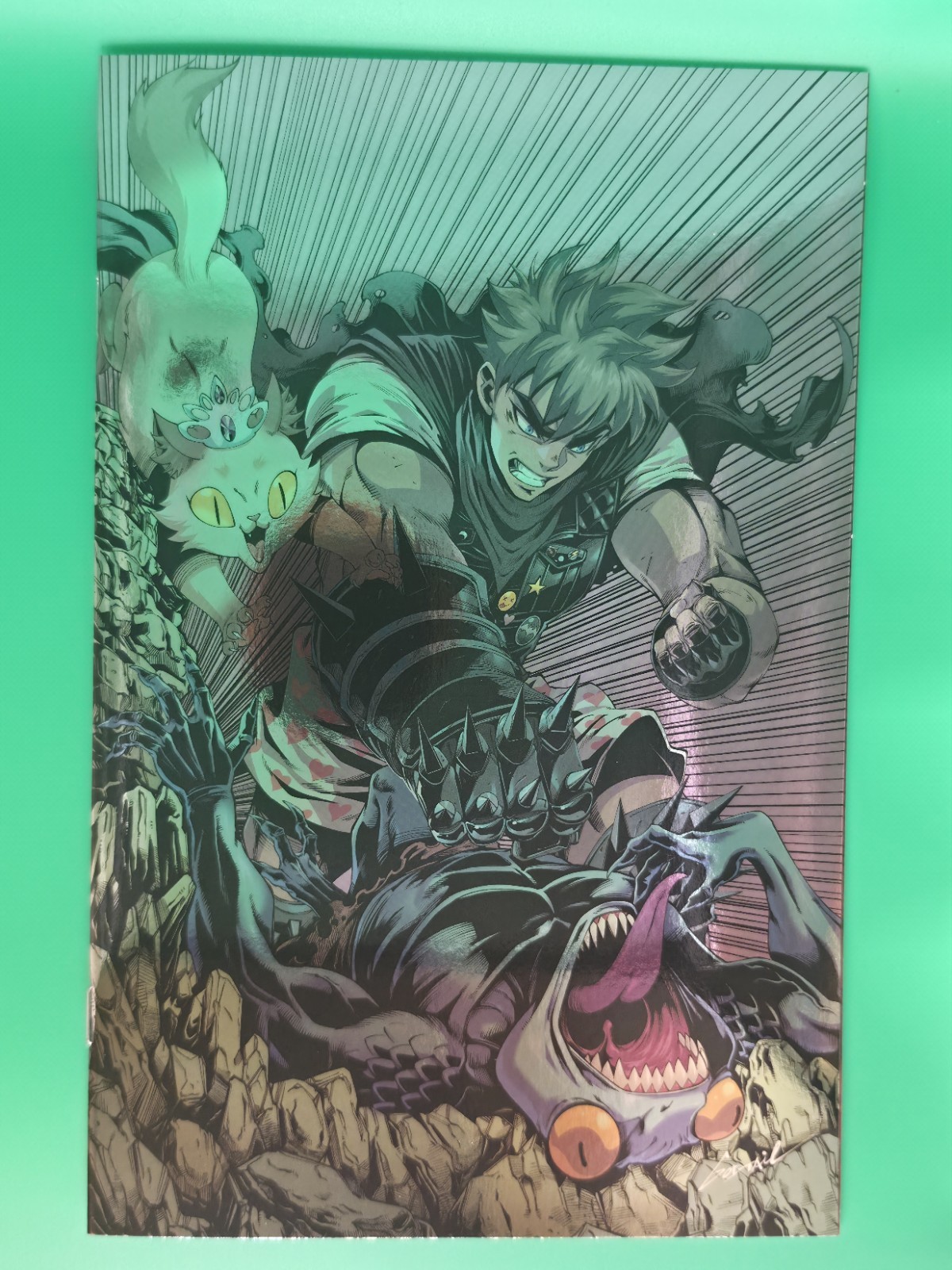 Dungeon Crawler Carl #0 GODTAIL ASM 316 omaggio NYCC VIRGIN FOIL VARIANTE QUASI NUOVO +