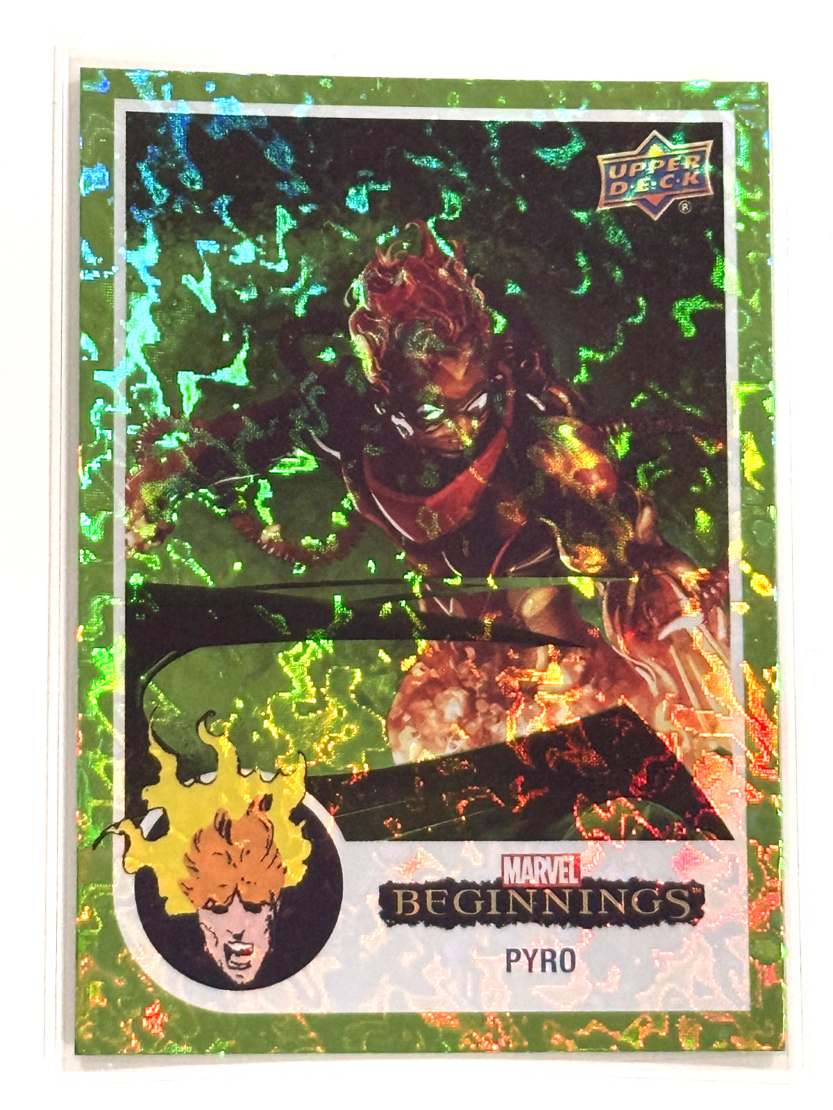 2022 Marvel Beginnings VERDE Arcobaleno Specchio Mondo #116 PYRO #51/61💥