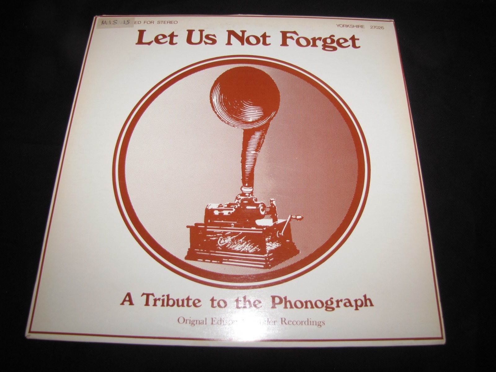 LET US NEVER FORGET - HISTORIC SPEECH RECORDINGS - YORKSHIRE RECORDS LP