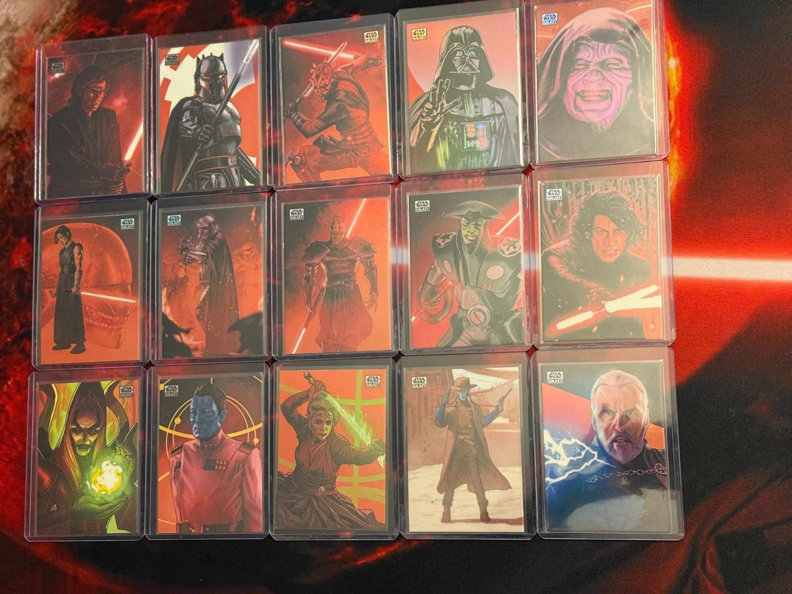 2026 Topps Chrome Star Wars Galaxy Art of the Dark Side Complete Insert Set!