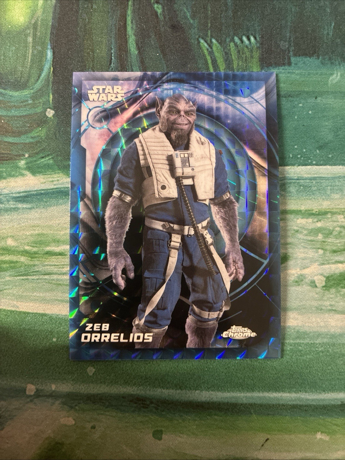 2026 Topps Star Wars Chrome Zeb Orrelios Blue Geometric Refractor