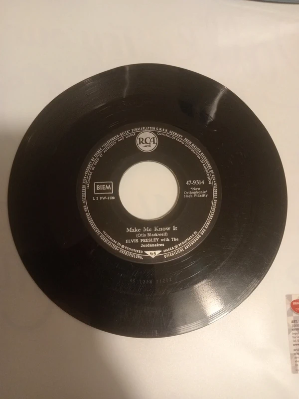 45giri Elvis Presley O sole mio ,Make me know it