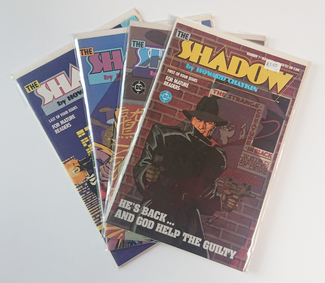 Lotto 4 fumetti DC serie limitata 1986 L'ombra di Howard Chaykin #1-4 tiratura completa