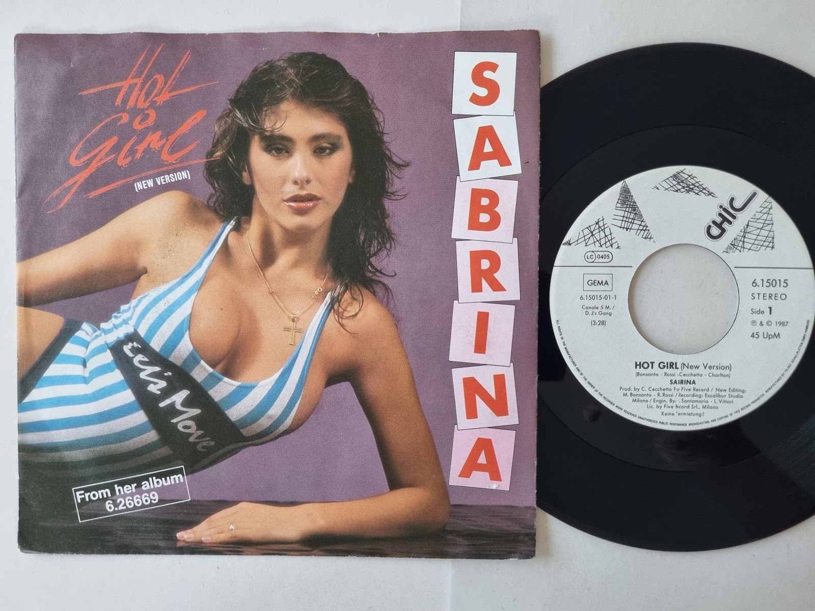Sabrina - Hot Girl 7'' Vinyl Germany ITALO DISCO