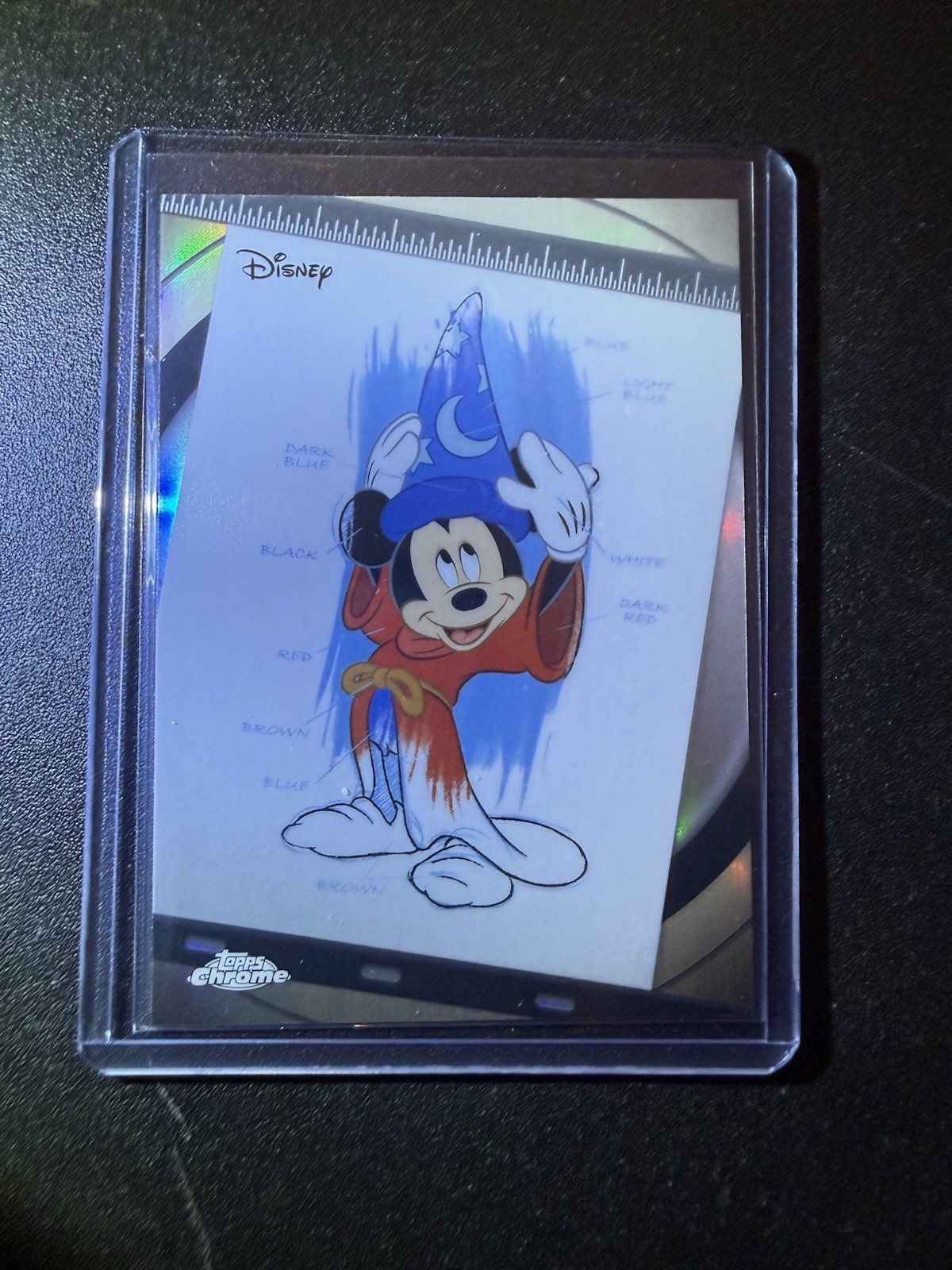 2026 Topps Chrome Disney Apprendista Stregone Topolino I&P-3 inchiostro e vernice