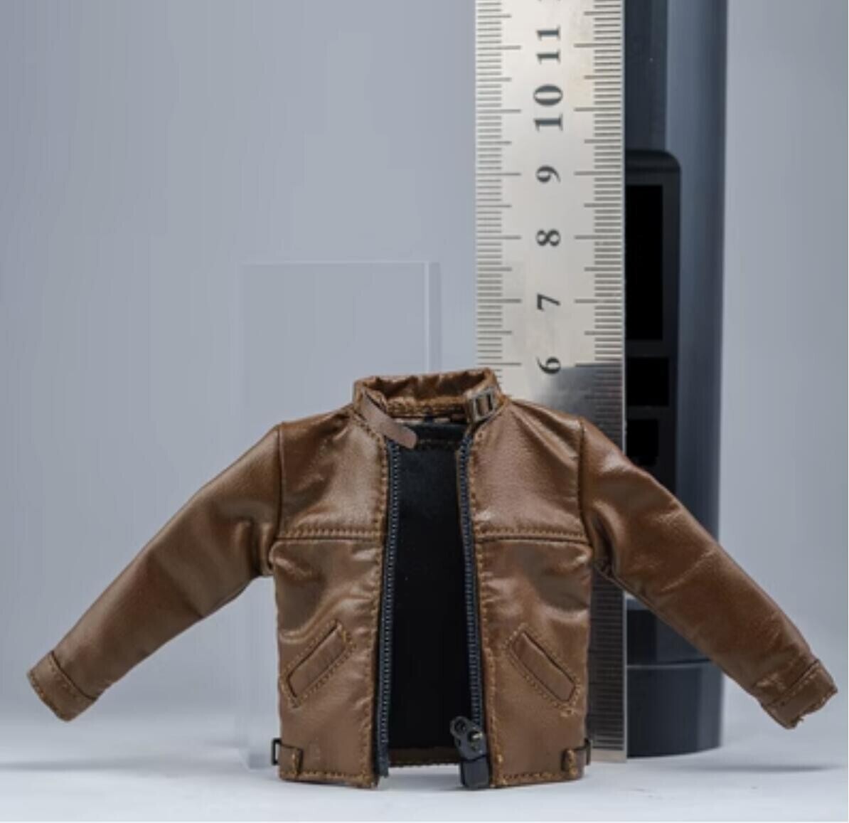 Cappotto giacca pelle marrone scala 1/12 per corpo figura formica PHICEN GW da 6" HOT
