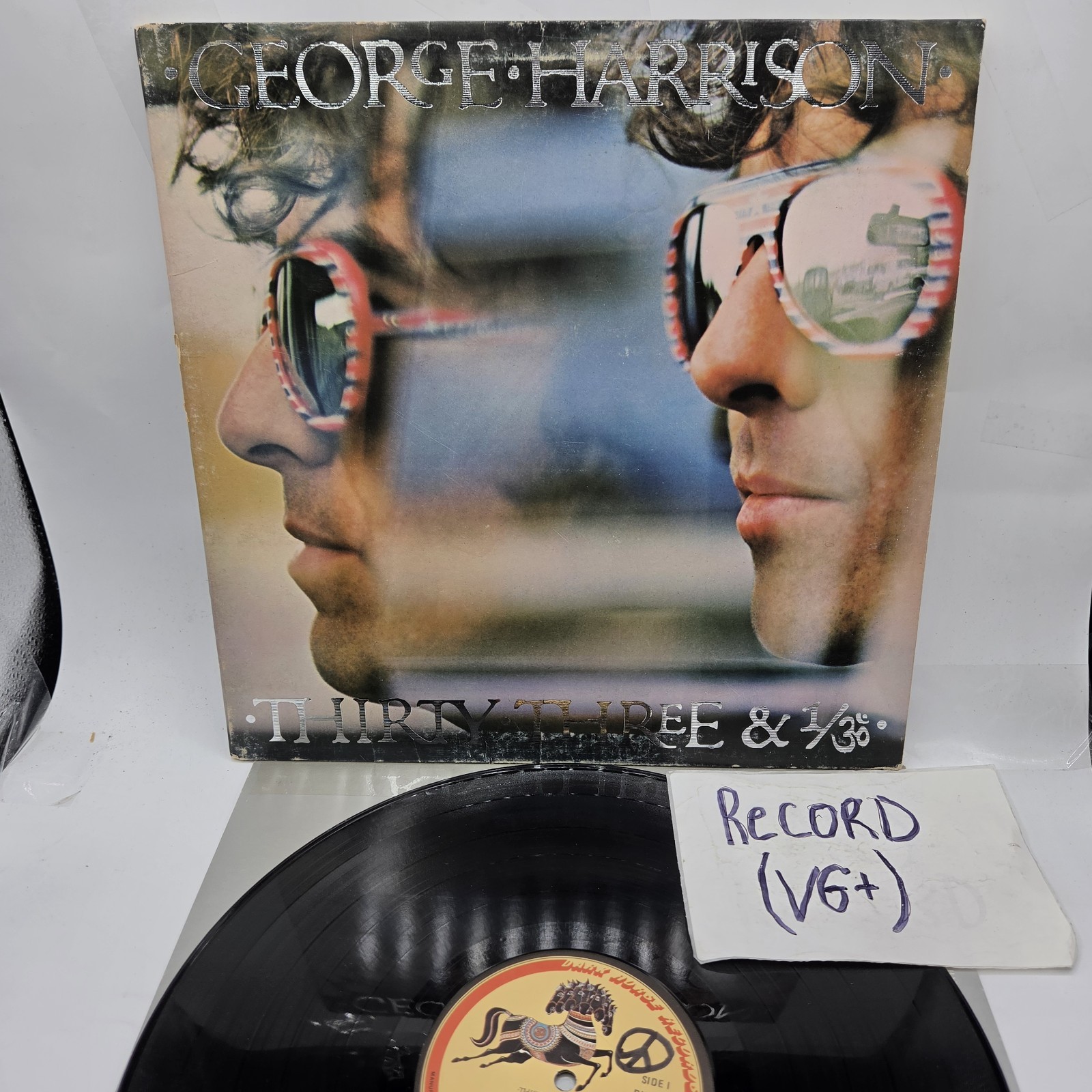 George Harrison Thirty Three & 1/3 LP Record 1976 Dark Horse Rock 33 RPM VG+