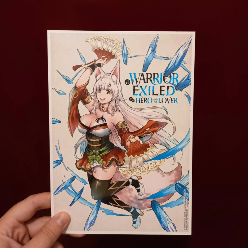 Ex-libris du manga "A Warrior Exiled by the Hero and his Lover"
