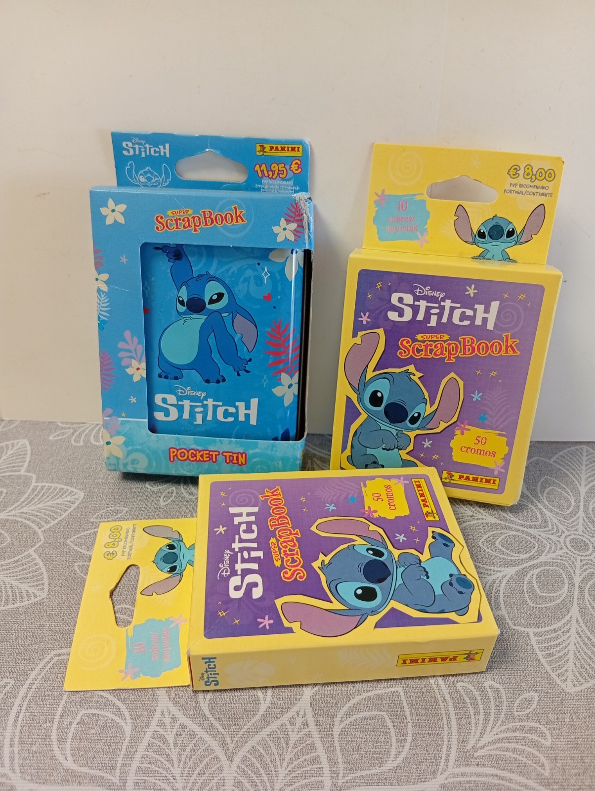 30 SOBRES CROMOS STITCH PANINI POCKET  TIN SIN ABRIR (6)-CAJA METALICA NUEVOS-