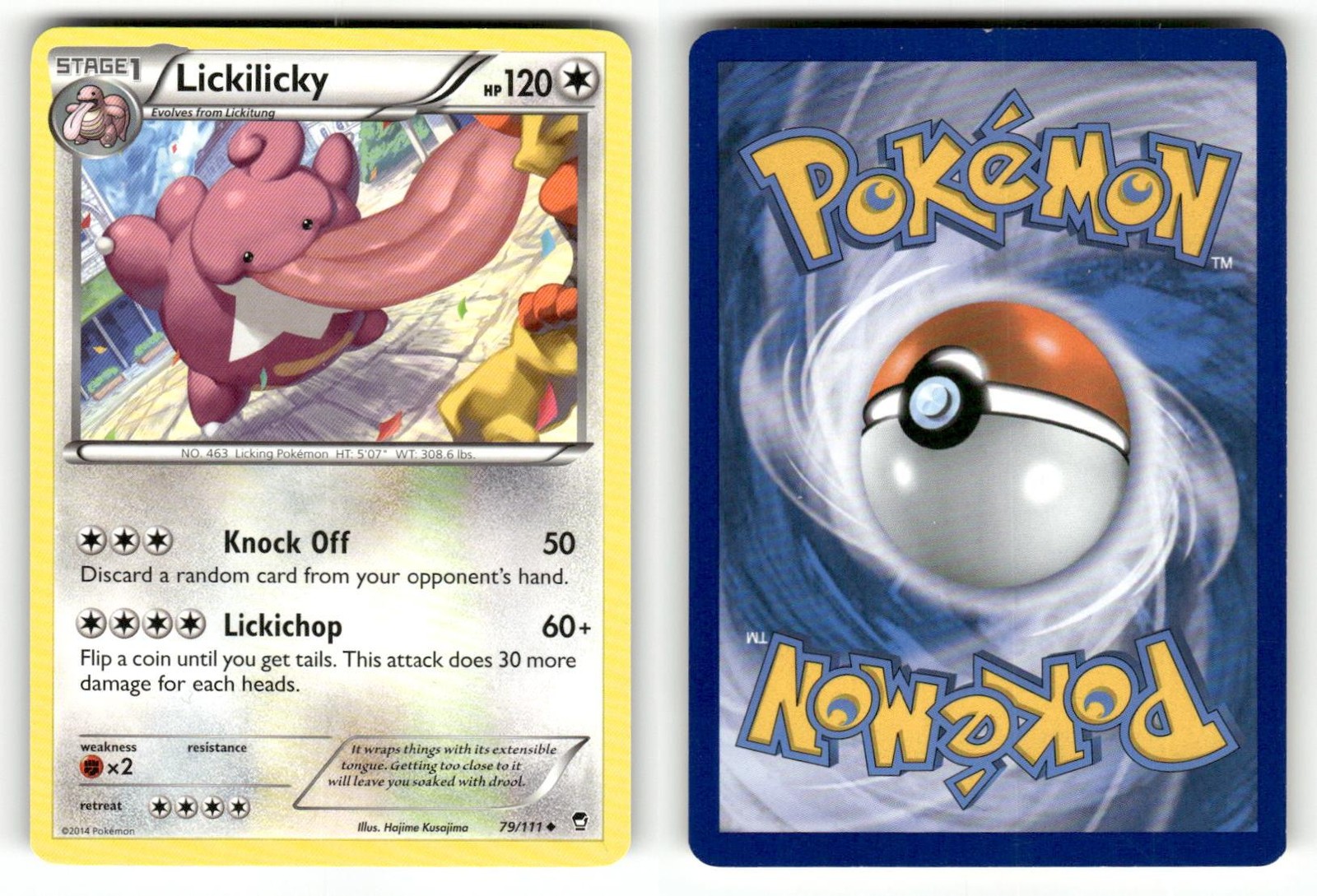 LICKILICKY FURIOUS FISTS 79/111 UNCOMMON POKEMON LP B1-1-441