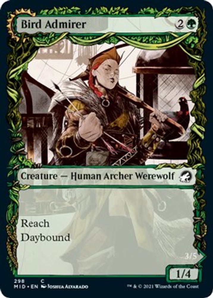 2021 Magic: The Gathering: MID - Bird Admirer Showcase (#298, C, Lightly Played)