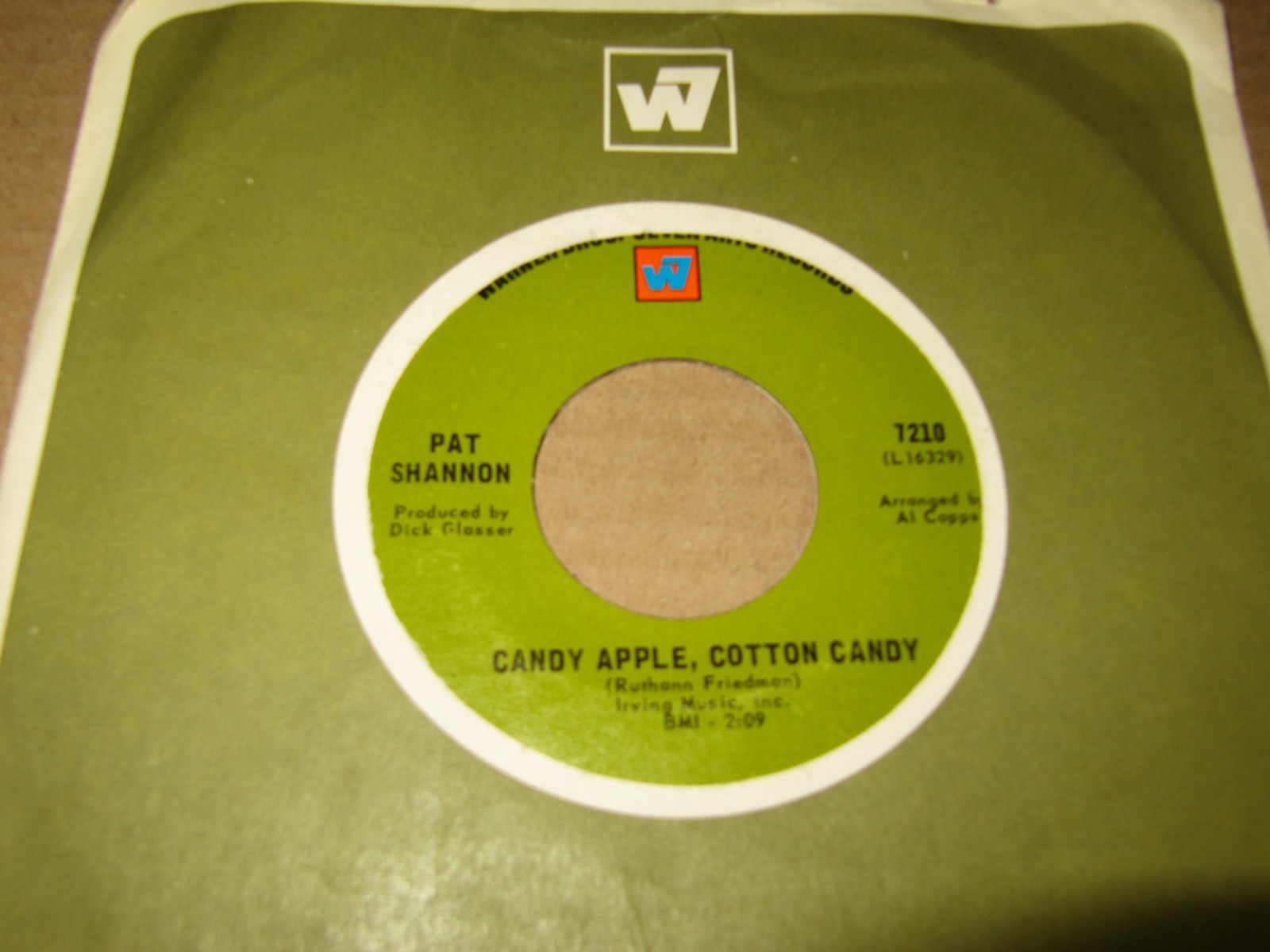 Pat Shannon “Candy Apple, Cotton Candy” 45 WB 7" Sunshine Pop Soul Funk 1968