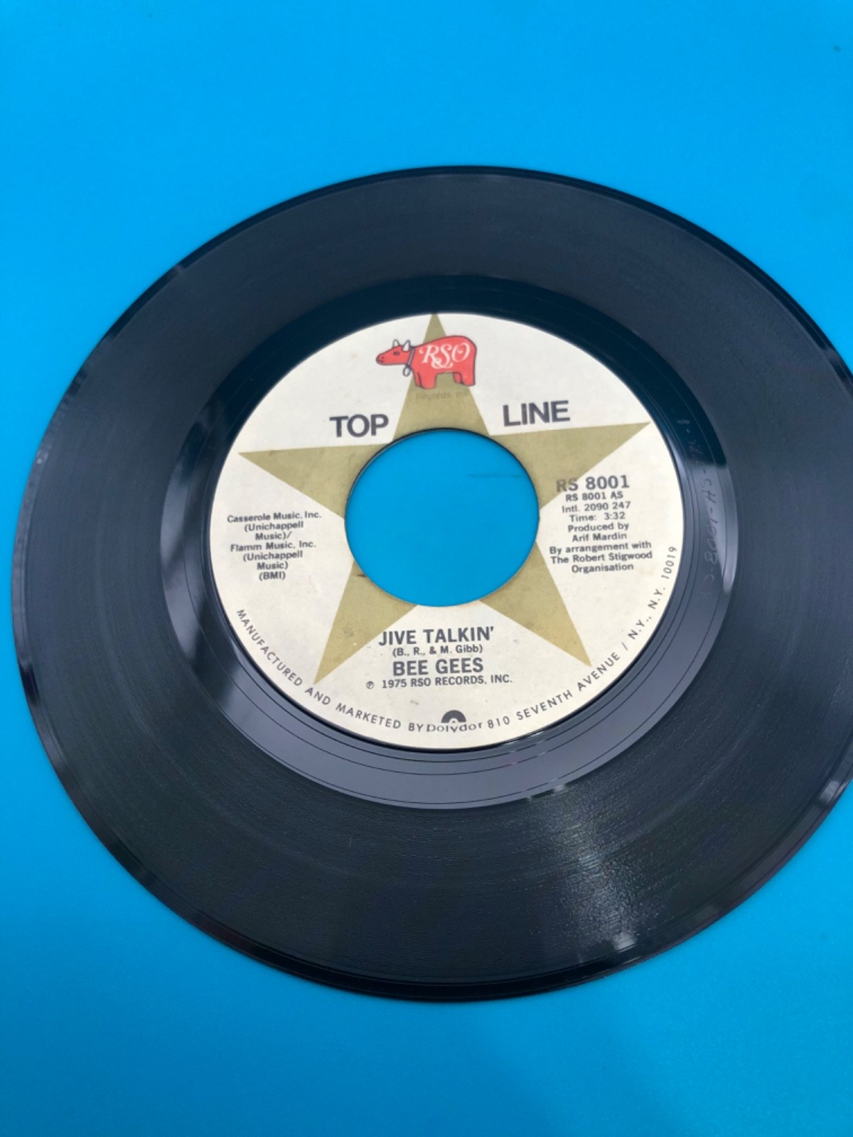Bee Gees – Jive Talkin' / Come On Over Reissue 45 rpm 7" Single Vinyl Record VG+