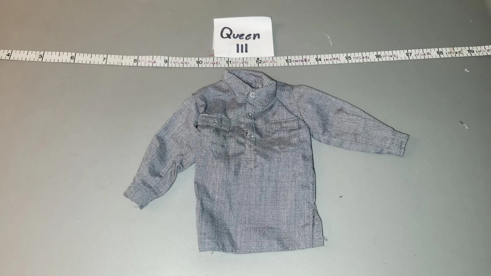 Camicia da lavoro grigia tedesca scala 1/6 seconda guerra mondiale