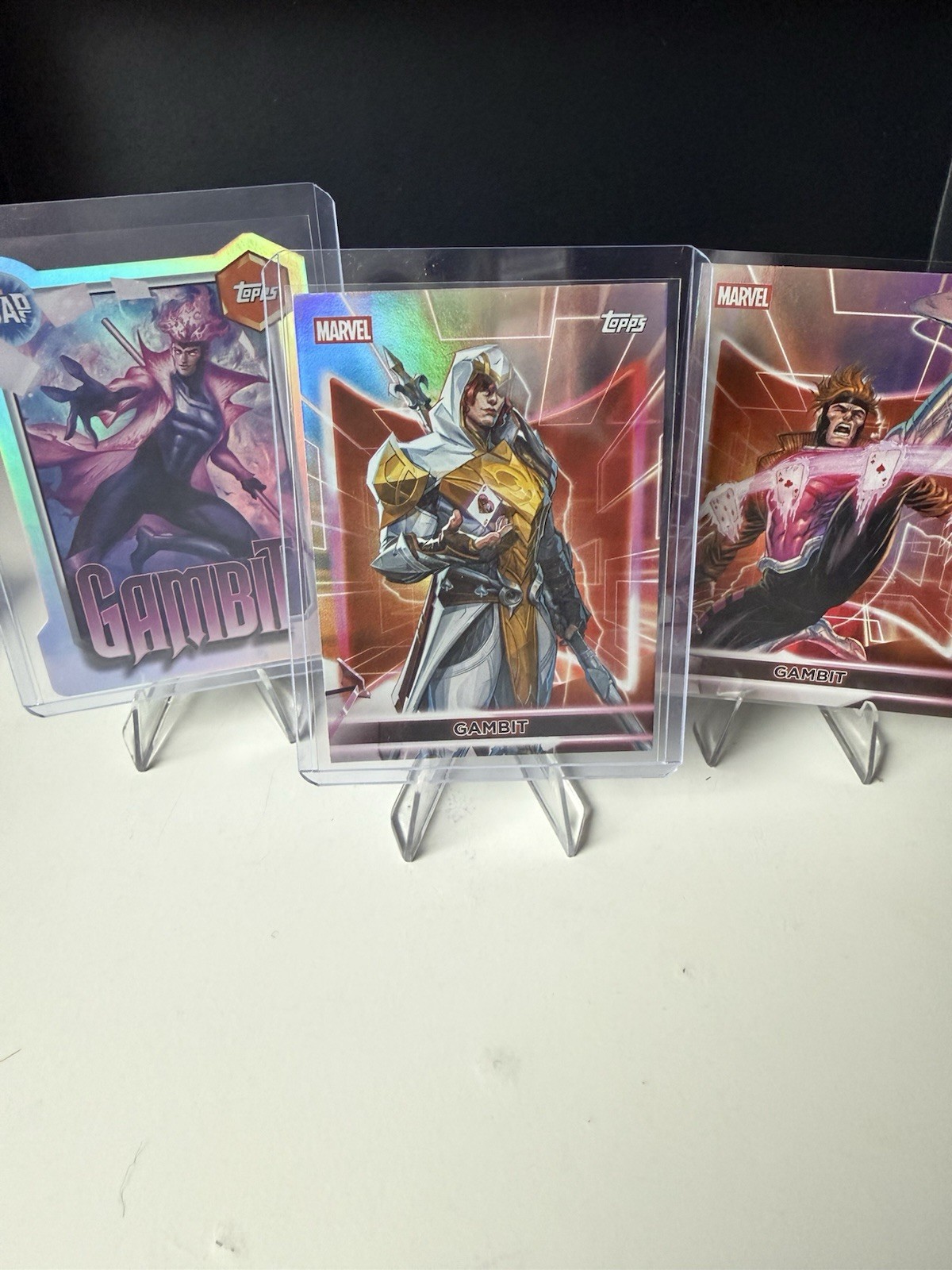 Gambit Rivals Image Variation Holo Foil 2026 Topps Neon Marvel #53 Snap Die Cut