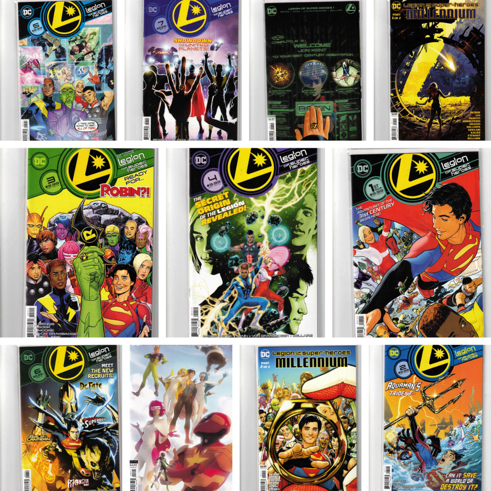 Lotto 11 fumetti Legion of Super-Heroes DC vedi scansioni e lista fumetti