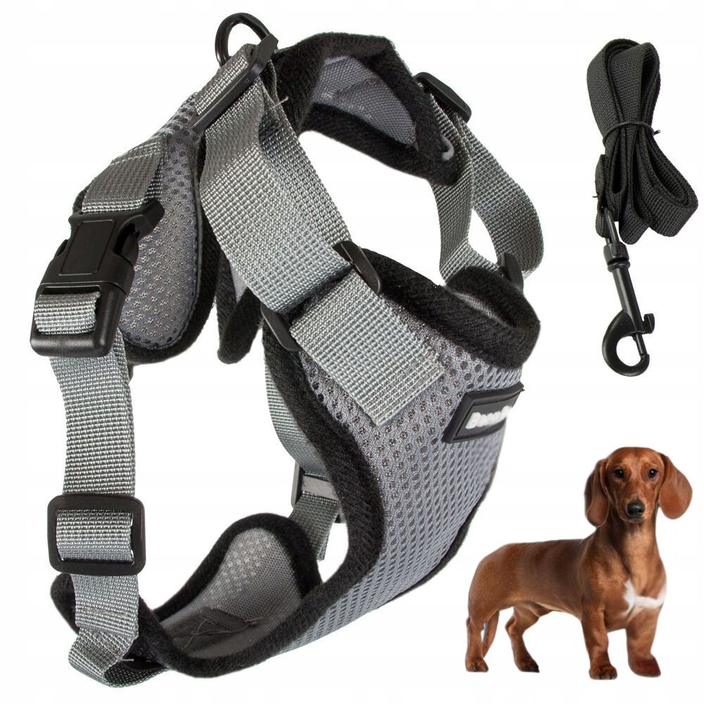 Pettorina per cani taglia M, senza pressione, grigia (100) GAB_A
