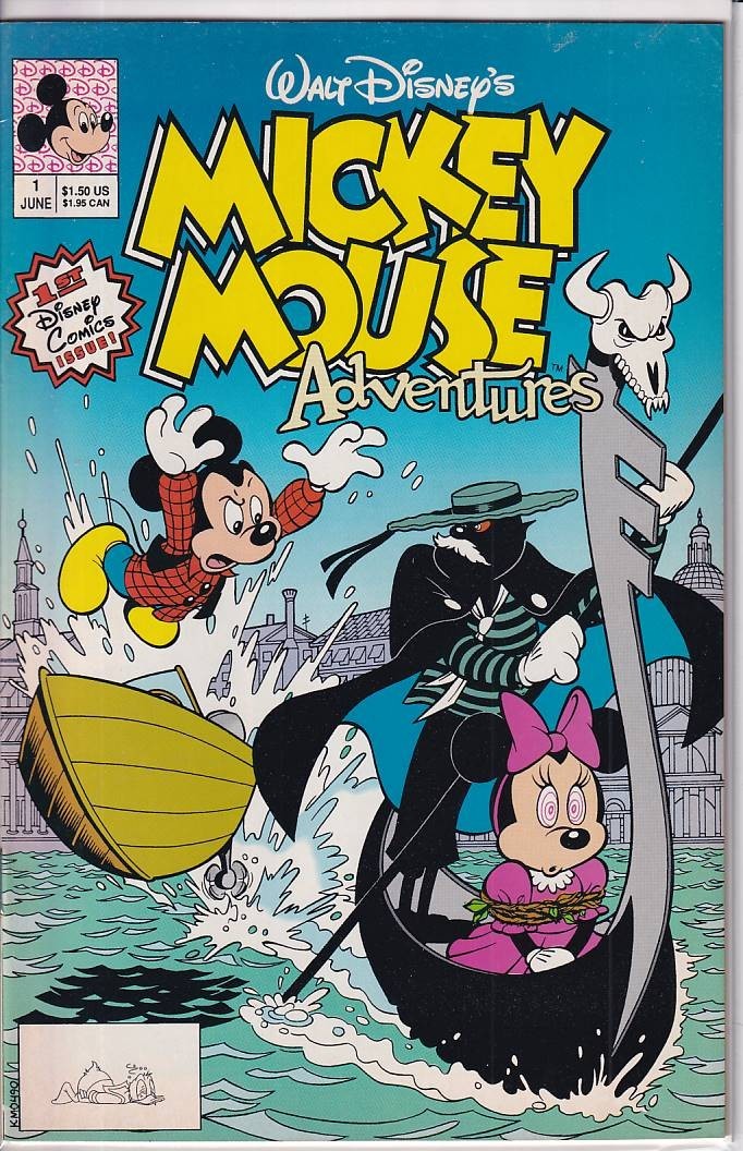 37778: DISNEY MICKEY MOUSE ADVENTURE #1 Chiave di grado NM