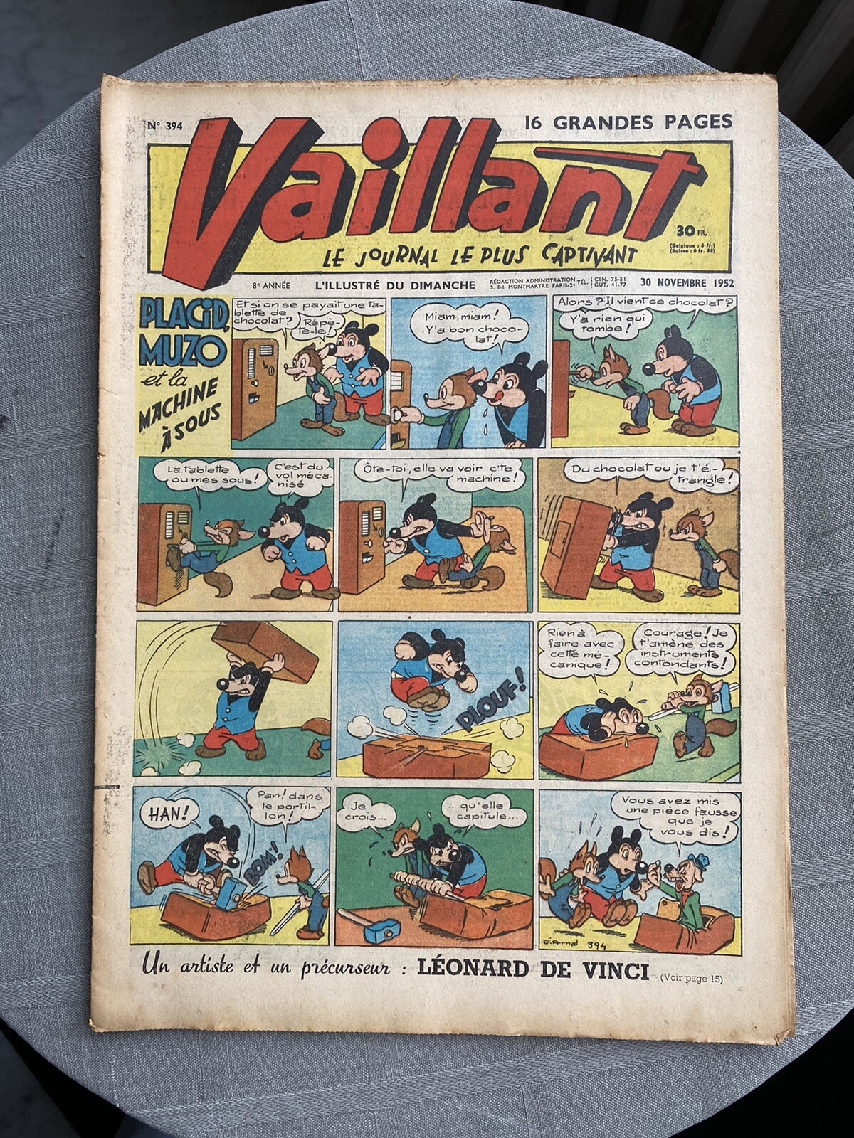 Vaillant Il Giornale Più Coinvolgente N°394 1952 Buone Condizioni