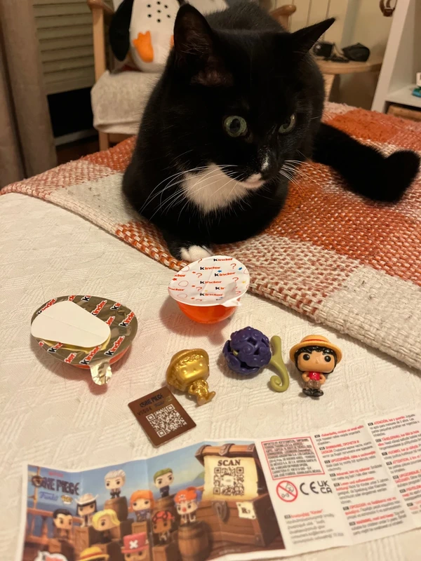 Luffy Dourado Kinder Joy