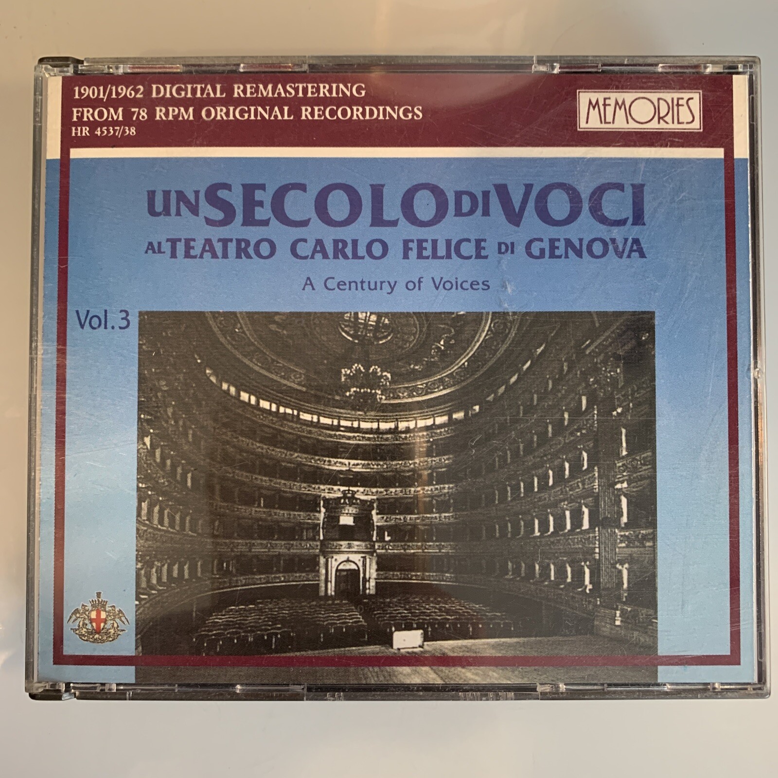 Un Secolo Di Voci Al Teatro Carlo Felice Di Genova Vol III CD, 2 Dischi