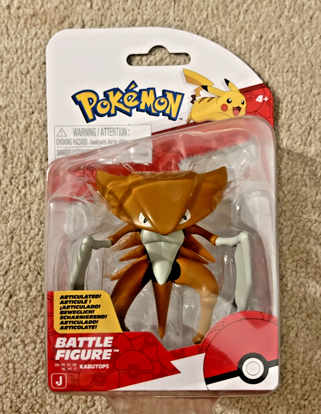 Pokemon Kabutops Battle Figure Kanto Fossil Jazwares giocattolo NUOVO Pokémon