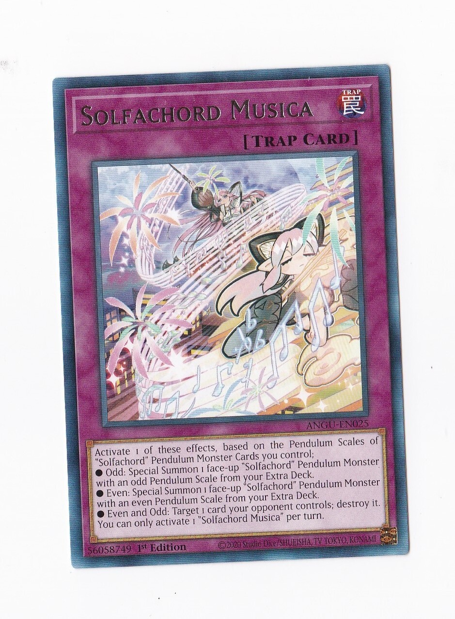 2020 Konami YuGiOh! 1st Edition - Solfachord Musica ANGU-EN025