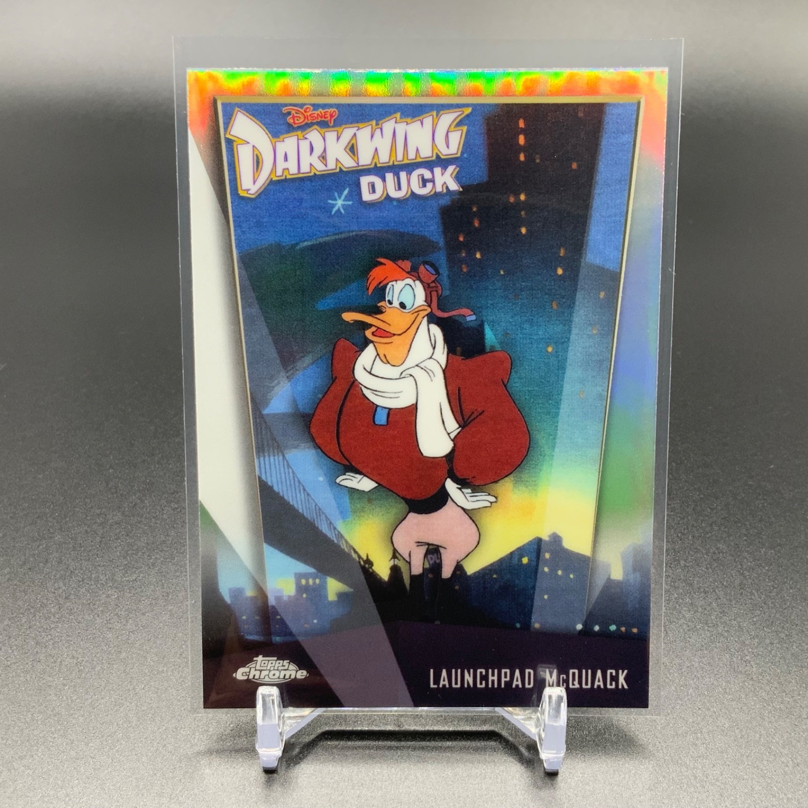 2026 Topps Chrome Disney Darkwing Duck Launchpad McQuack Refractor TTC7940