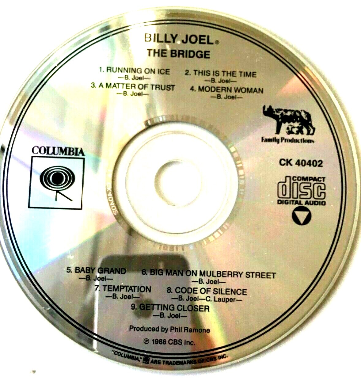 The Bridge by Billy Joel Bestseller Music CD Tested
