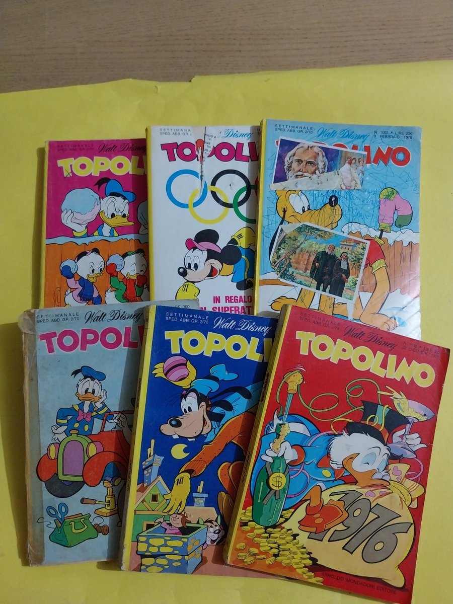 6 FUMETTI TOPOLINO N 1002-1048-1049-1052-1054-1067-DA  LETTURA