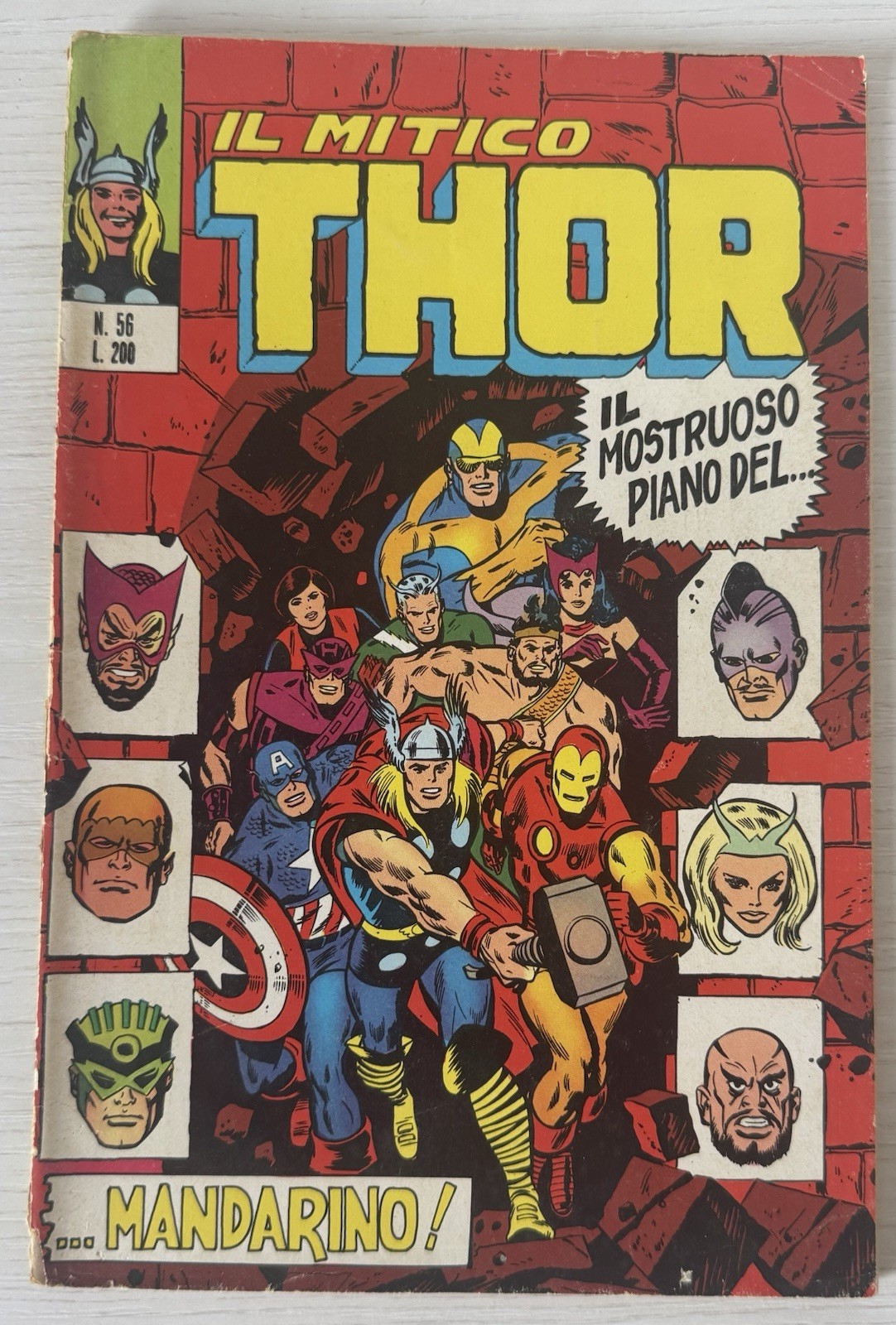 MITICO THOR corno originale N.56 IL MOSTRUOSO PIANO DEL MANDARINO! i vendicatori