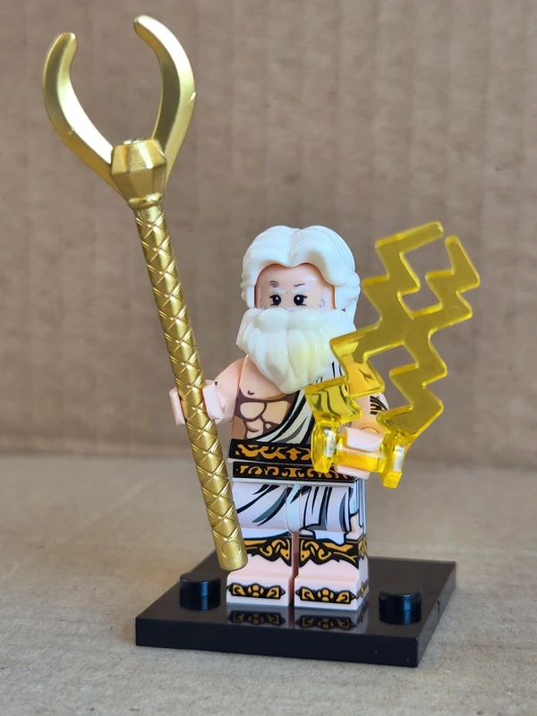 Gods of Olympus Zeus minifigure style Lego compatible