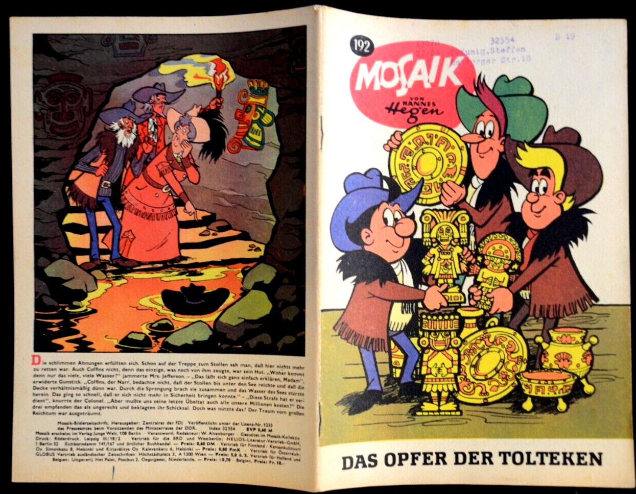 Originale MOSAIK Hannes Hegen Nr. 192 L'Offerta Dei Toltechi DDR