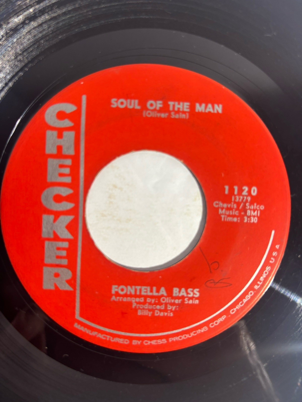 Fontella Bass 45 Rescue Me / Soul Of The Man Checker ultrasonic St Louis VG+