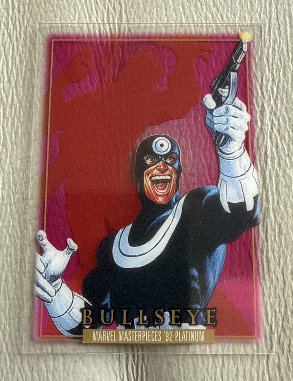 2024 Skybox Marvel Masterpieces ‘92 Platinum Bullseye Clear Cut #19