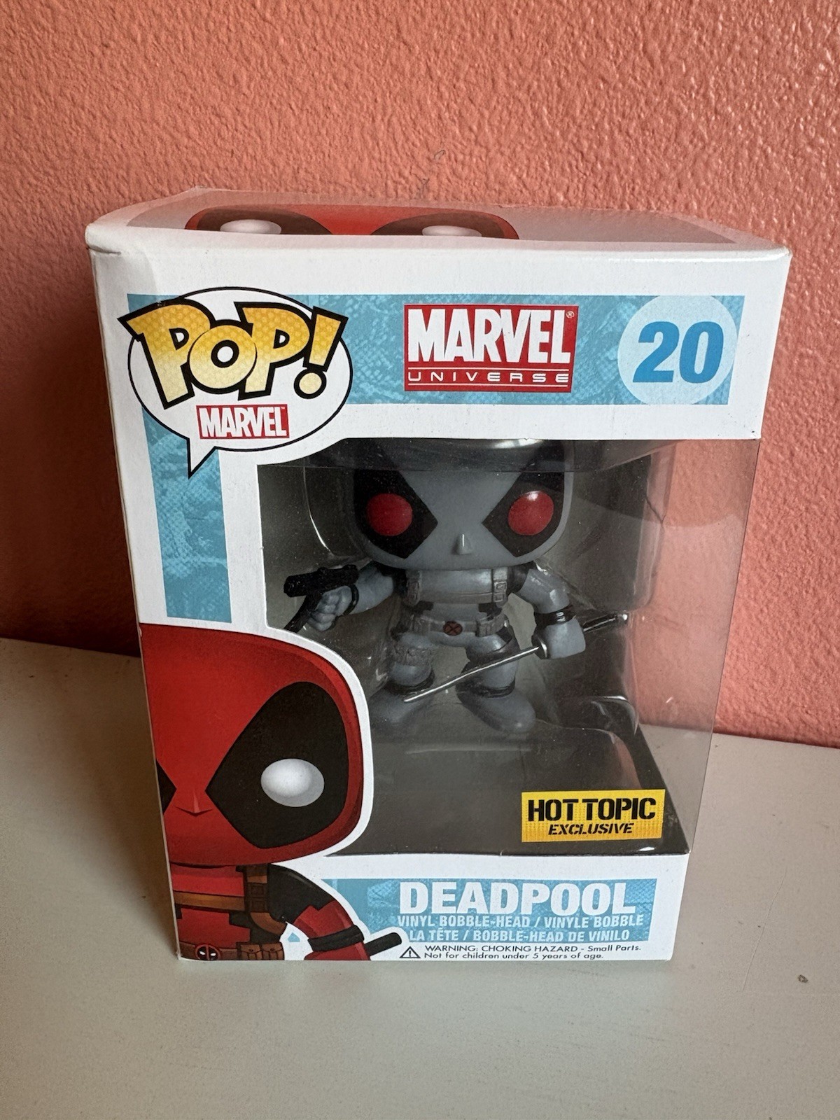 Deadpool Grey #20 XForce Hot Topic POP Marvel Funko Bobble-Head 2013 nuovo con scatola