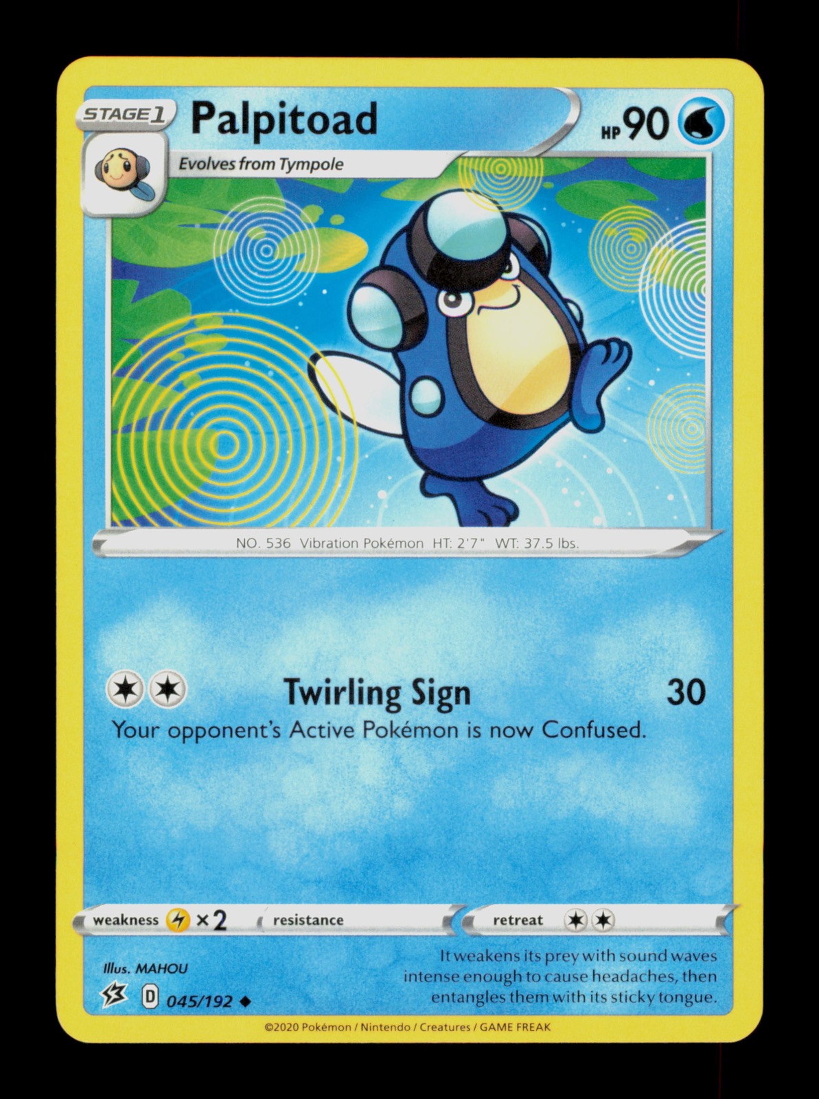 Palpitoad 045/192 Pokemon Scontro Ribelle Trading Card TCG